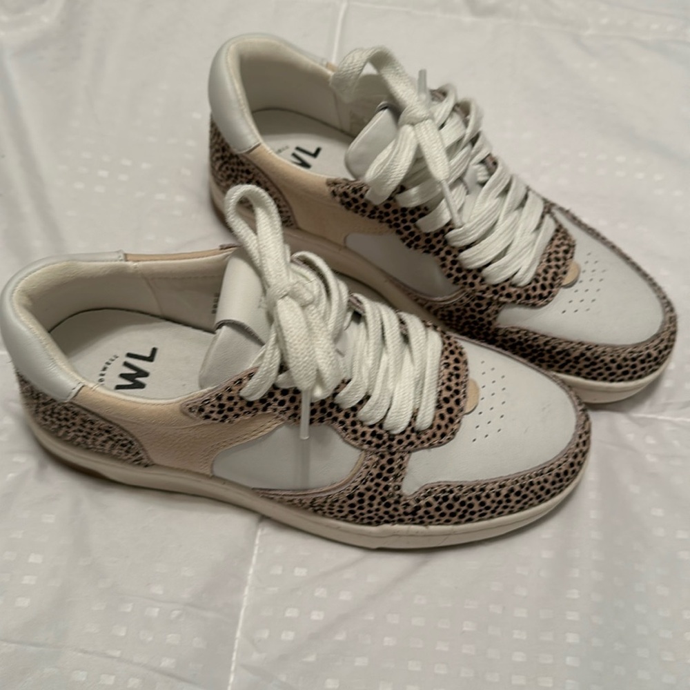 Madewell leopard calf hair sneakers